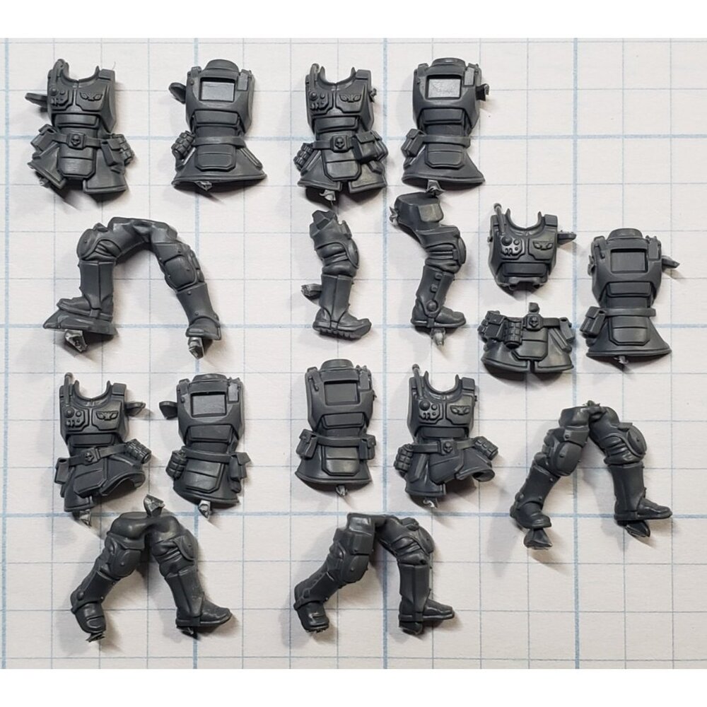 Warhammer 40k Kill Team Bits Cadian Kasrkin Trooper Torso Legs x5 Set